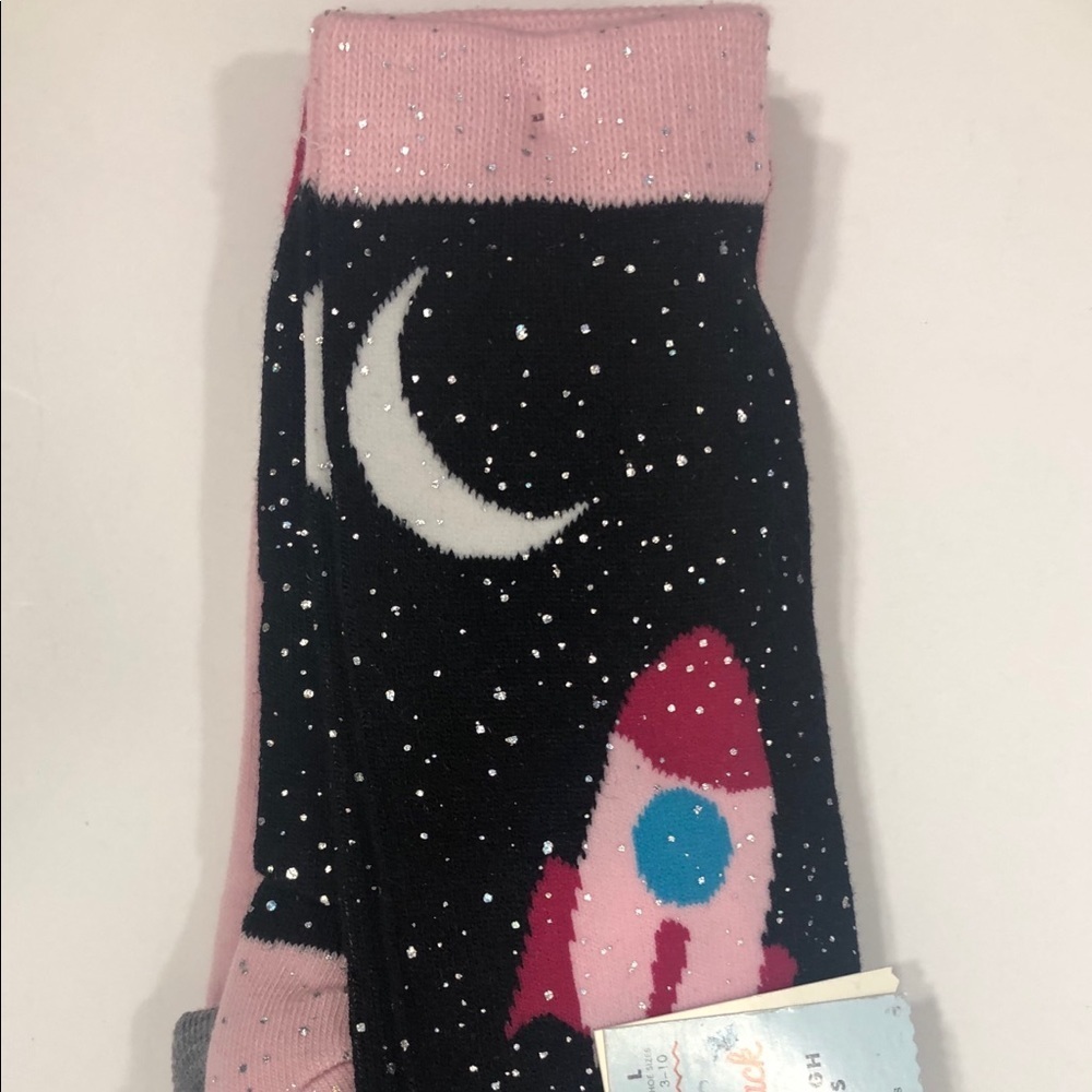 NEW Girl’s Retro Knee Socks “Outerspace” M/L